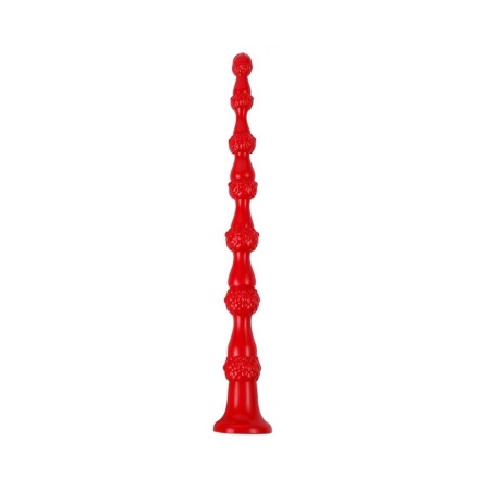 Red sextoy long dildo Beads Reptil by FUKR