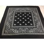Image du Bandana Noir BDSM en Coton - Accessoire Code Hanky 54cm