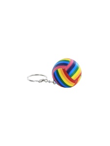 Balloon-shaped key ring in rainbow colours by Pride Items
