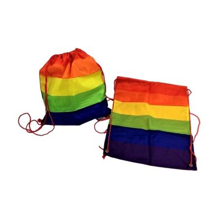 Image du Sac PRIDE Rainbow - Accessoire coloré avec cordons rouges
