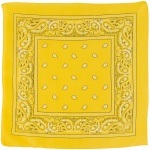 Image of Yellow BDSM Bandana - 54cm Cotton Piss Code
