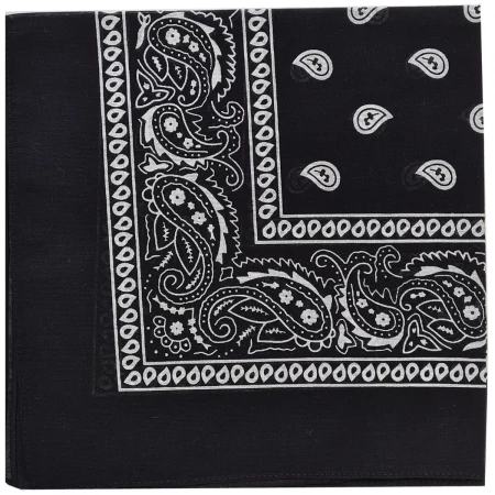 Image du Bandana Noir BDSM en Coton - Accessoire Code Hanky 54cm
