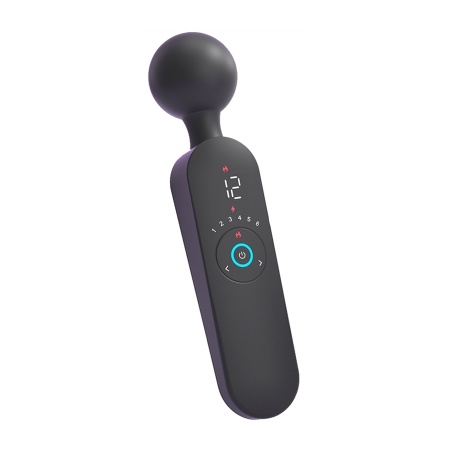 Product image Atlas Heated Wand Black, vibrator with 50mm flexible head