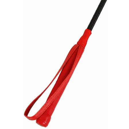 Cravache Cœur Soisbelle, BDSM accessory in red leather and flexible bamboo