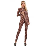 Leopard Catsuit aus feinem Netzstoff, sexy und bequeme Dessous