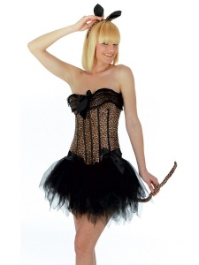 Woman wearing the Miss Kitty Sauvage Women's Costume by Paris Hollywood