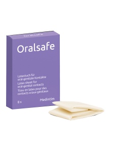 ORAL safe Latex Wipes vanille 8 pièces