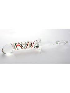 MORIKO gebogener Glasdildo von Glassintimo - 28cm transparentes Sextoy