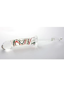 Gode en Verre Courbé MORIKO de Glassintimo - Sextoy transparent de 28cm
