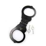 Menottes en métal noir Mister B articulées pour jeux BDSM