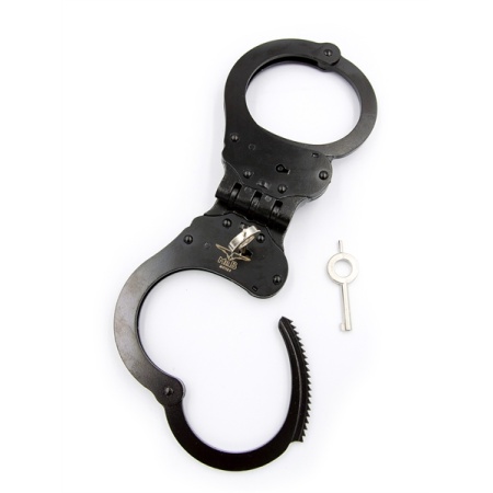 Mister B black metal handcuffs for BDSM games