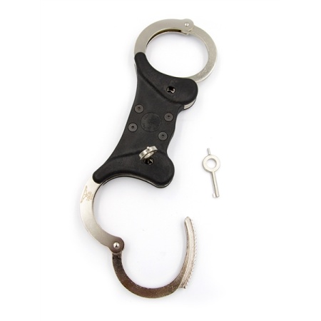 Steel Mister B Cuff Rigid Double Lock BDSM Handcuffs