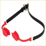 Zen Open black and red silicone gag