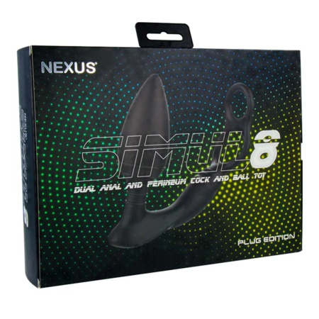 Immagine del Nexus SIMUL8, un plug anale vibrante e un cockring doppio