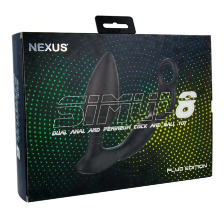 Image du Nexus SIMUL8, un plug anal vibrant et double cockring