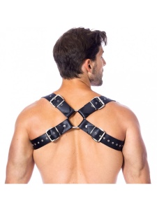 Black BDSM Leather Harness from Rimba Bondage Play
