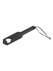 RIMBA Leather Heart Paddle - Quality black BDSM accessory