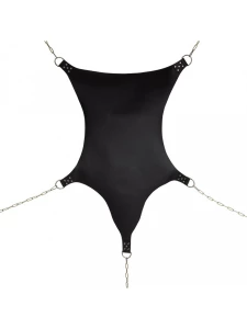 Bild von Erotische Schaukel Rimba aus schwarzem Leder mit 5 Ringen D