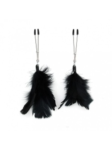 Rimba Feathered Breast Clamps - elegant BDSM product