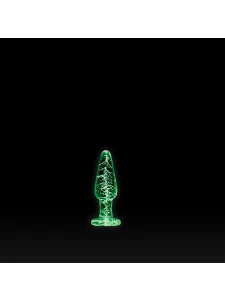 Image of the Firefly Glass Plug S from NS Novelties, a glass plug that glows in the dark