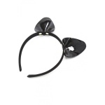 Image of the Cat ears headband in black imitation leather