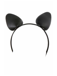 Image of the Cat ears headband in black imitation leather