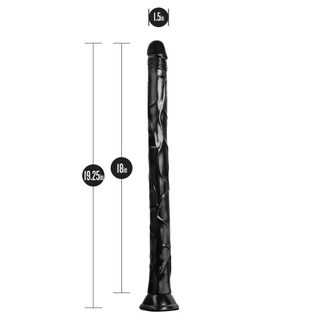 XXL-Dildo Jet Black Mamba von Blush, Länge 49cm, Farbe schwarz