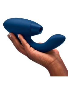 Image du sextoy Womanizer DUO 2 Bleu qui stimule le clitoris et le point G