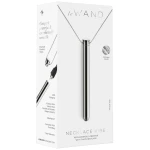 Image of the 'Necklace Vibe' Le Wand silver vibrator, a refined piece of jewellery and a luxury sextoy.