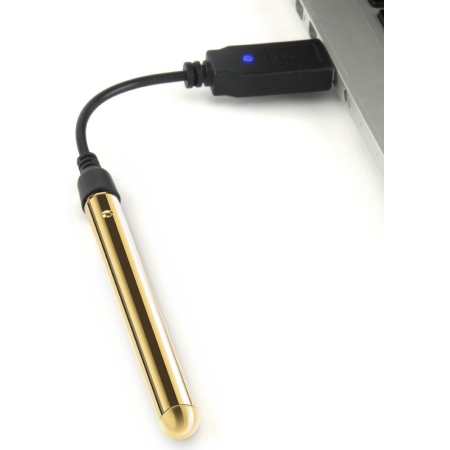 Immagine del mini vibratore dorato 'Necklace Vibe' di Le Wand
