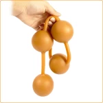 Gold XL silicone anal bead chain
