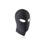 Image de la Cagoule en Spandex Ouverte, accessoire érotique noir et mystérieux