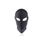 Image de la Cagoule en Spandex Ouverte, accessoire érotique noir et mystérieux