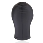 Image de la Cagoule en Spandex Ouverte, accessoire érotique noir et mystérieux