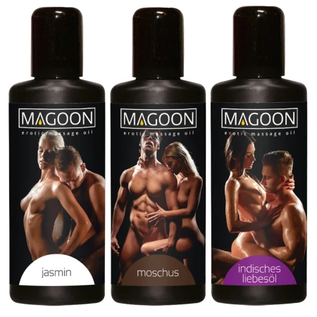 Set of three Magoon massage oils with seductive fragrances