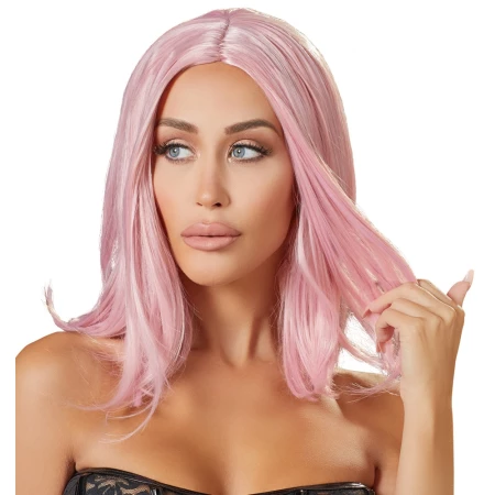 Image of the medium-length wig in pink from the Cottelli Collection