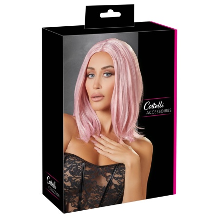 Immagine della parrucca di media lunghezza in rosa della Collezione Cottelli
