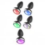 Image of the Vibrating Silicone Anal Light Plug Black