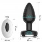 Image of the Vibrating Silicone Anal Light Plug Black