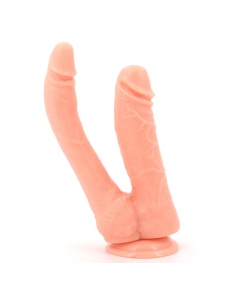 Image of the Realistic Double Cupping Dildo, a PVC sextoy for intense double penetration