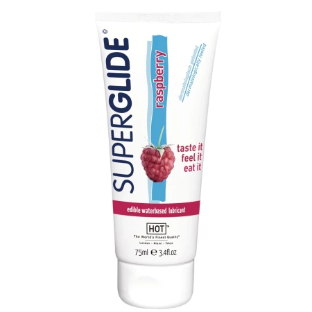 Image du produit Lubrifiant à base d'eau HOT Superglide Framboise 75ml