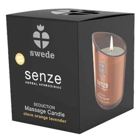 Candela afrodisiaca per massaggi SENZE Chiodo di garofano Arancia Lavanda - Swede