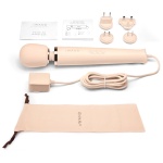 Image of Le Wand Plug-In Gold vibrator, luxury product with gold finish