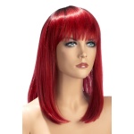 Bild von Elvira Perücke Rot/Schwarz mit Farbverlauf von World Wigs