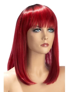 Bild von Elvira Perücke Rot/Schwarz mit Farbverlauf von World Wigs