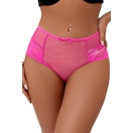 Woman wearing the Sexy Paris Hollywood High Waisted Tanga in pink lace