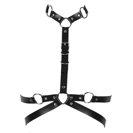 Leatherette BDSM Chest Harness in yellow, red or black