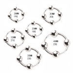 Ø40 mm steel tassel ring with 4 balls for intense stimulation