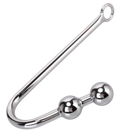 Image of the Anal Double Ball Stainless Steel Hook