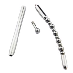 Double-ended stainless steel urethral plug